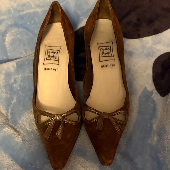 Cynthia Rowley Shoes - Cynthia Rowley Brown Flats with Bow Accent